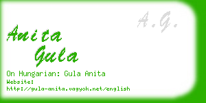 anita gula business card